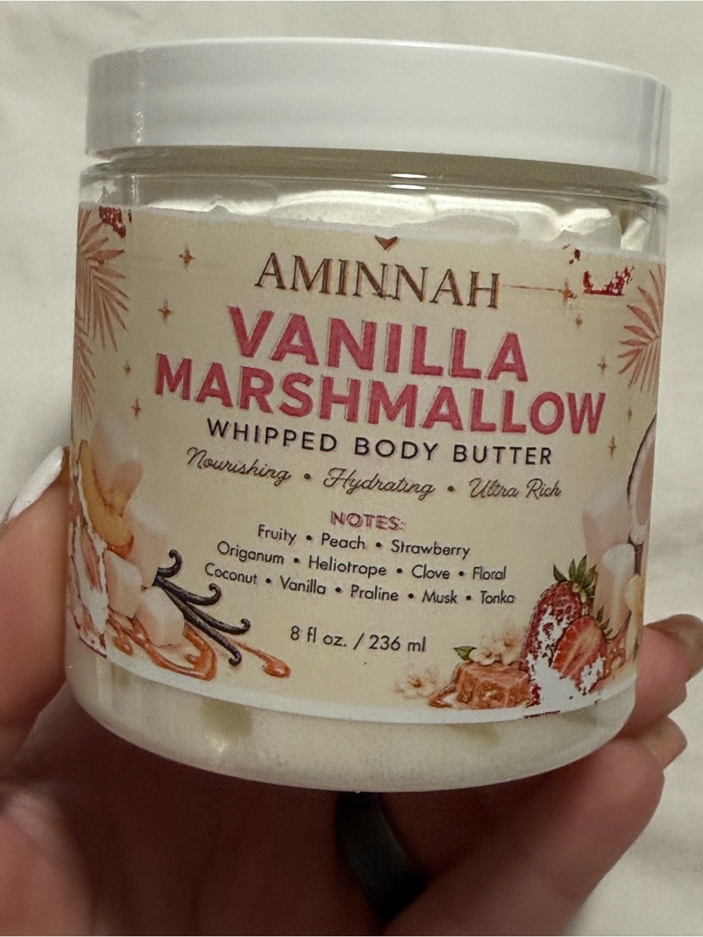 Aminnah “Vanilla Marshmallow” limited Edition Whipped Body Butter!